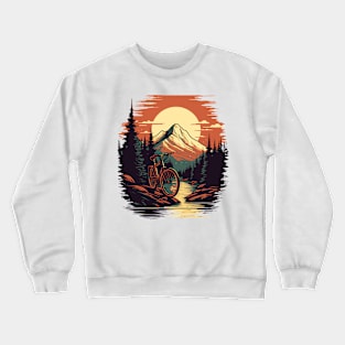 Cycling in the mountains Crewneck Sweatshirt